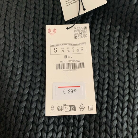 Zara Black Knit Crop Top - Picture 6 of 10